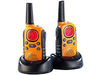 simvalley communications PMR-Funkgeräte-Set im Koffer WT-100.nr, Notruf, bis 10 km; Walkie-Talkie Headsets 