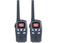 simvalley communications Profi-Walkie-Talkie-Set, bis 10 km, VOX, Akkus, USB-Ladeport, 2er-Set