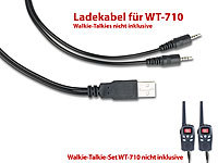 simvalley communications USB-Doppel-Ladekabel für Walkie-Talkie-Set WT-710, 80 cm