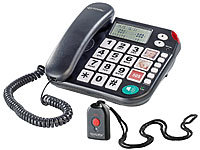simvalley communications Notruf-Senioren-Telefon XLF-80Plus mit Garantruf schwarz (refurbished)